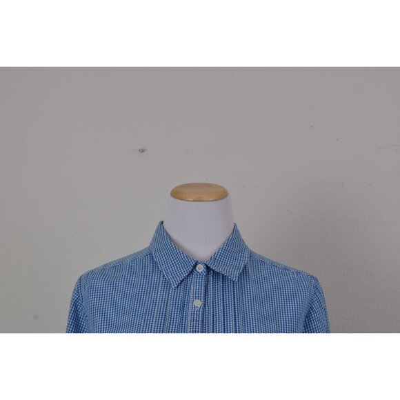 Vintage‎ Micro Plaid Long Sleeve Blouse - Picture 10 of 10